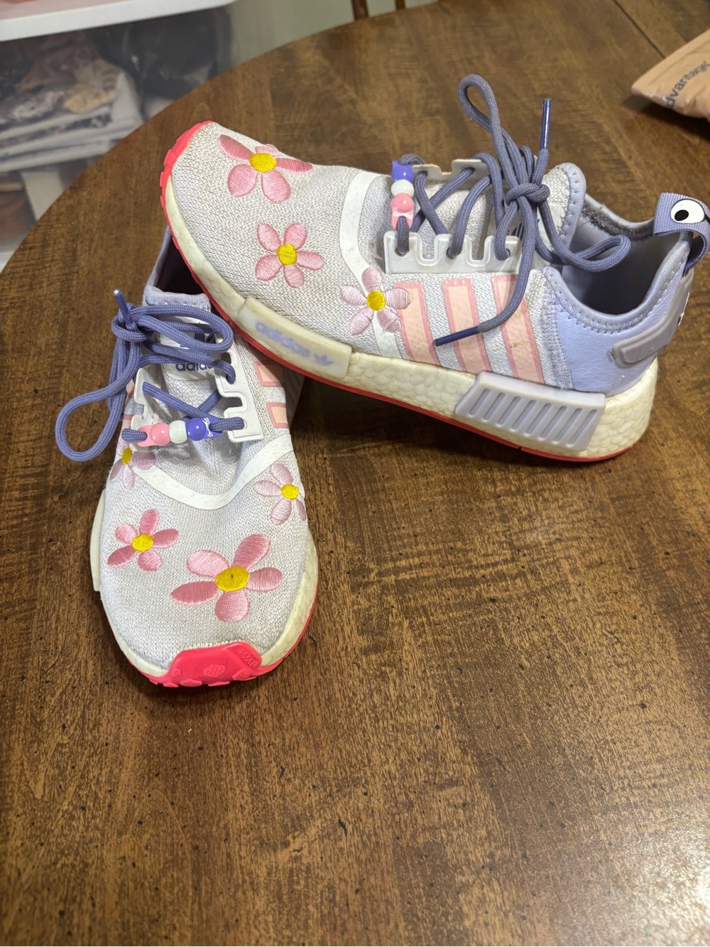 adidas Kids Pink & Lavender Daisy Sneakers monster inc inspired